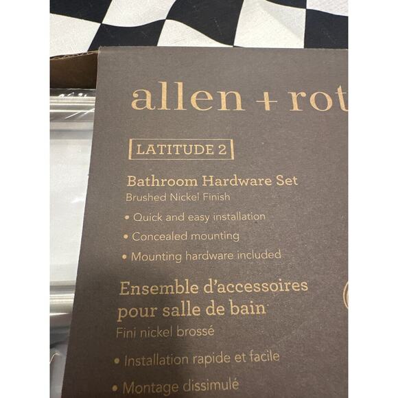 Allen + Roth brushed nickel latitude bathroom hardware set NEW 3 piece remodel - Picture 5 of 5